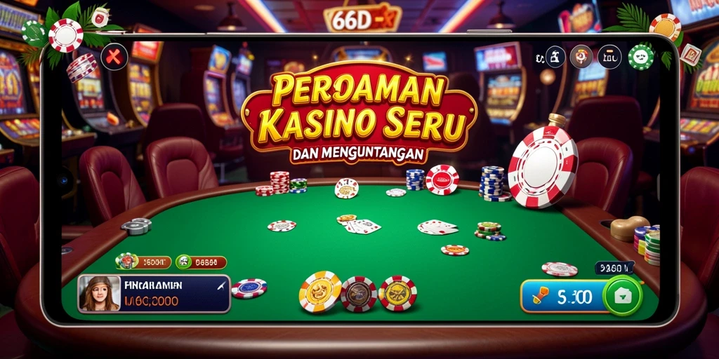 Tampilan gameplay Kasino yang mengasyikkan di 66D.