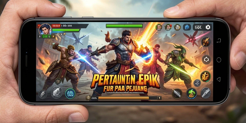 Menampilkan aksi pertarungan seru dalam gameplay 66K.