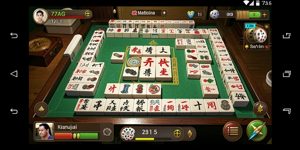 Tangkapan layar gameplay <strong>77AG</strong> yang menunjukkan keseruan permainan Mahjong.