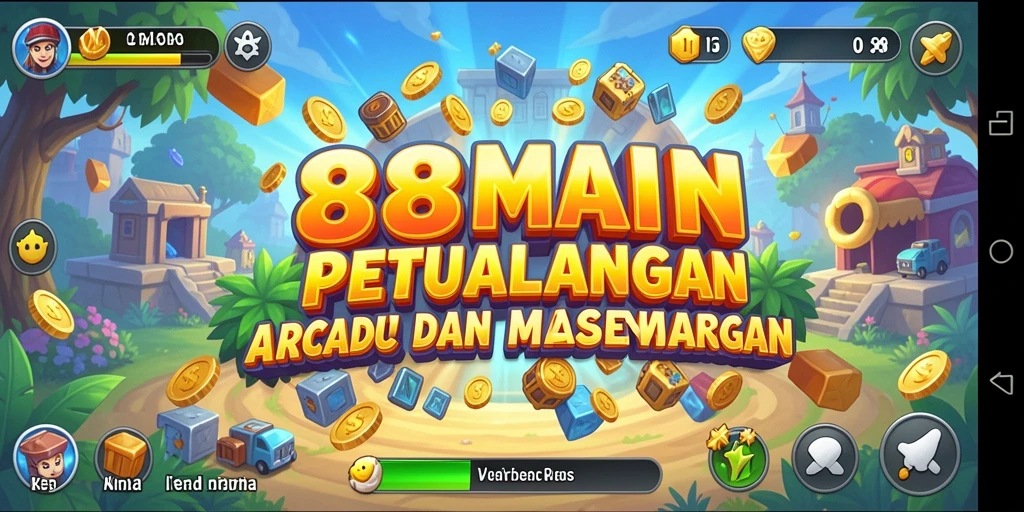 Tampilan seru dari gameplay arcade 88MAIN.