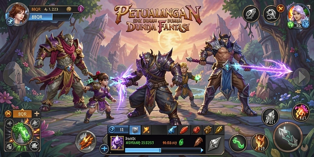 Gameplay RPG intens dengan aksi yang mendebarkan.
