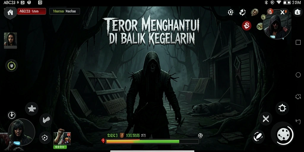 Tangkapan layar menunjukkan suasana Horror yang menakutkan dalam ABC33.