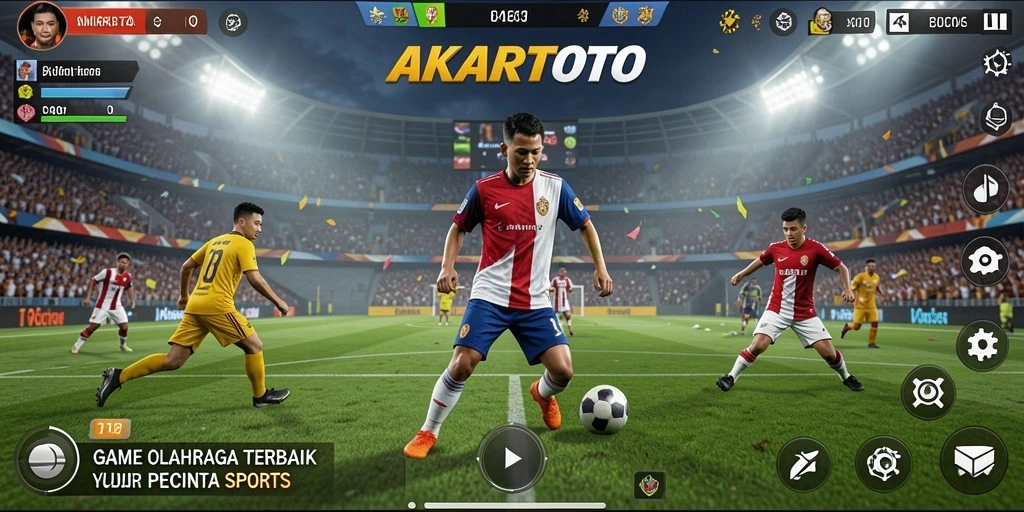 Tampilan gameplay AKARTOTO yang dinamis dan menarik.