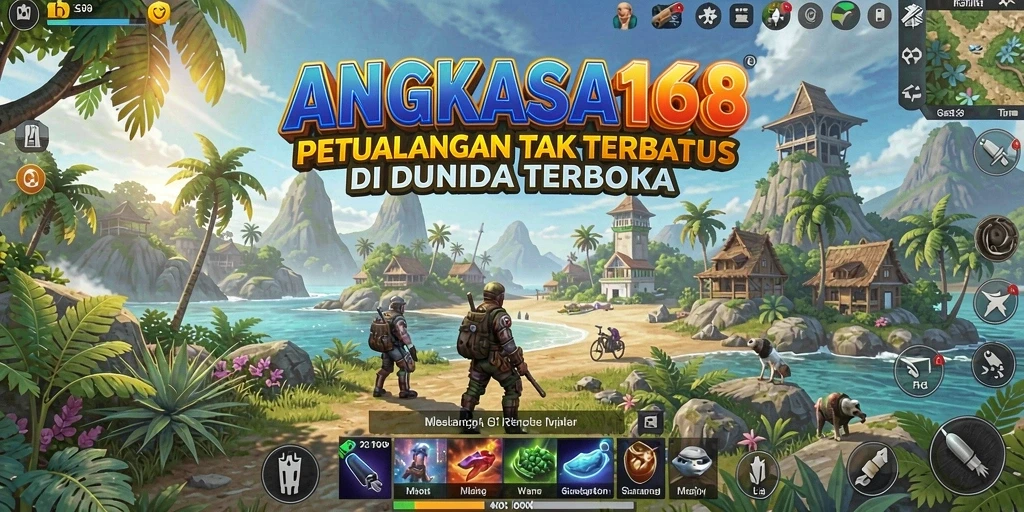 Screenshot utama ANGKASA168 menunjukkan gameplay Open World yang menarik.
