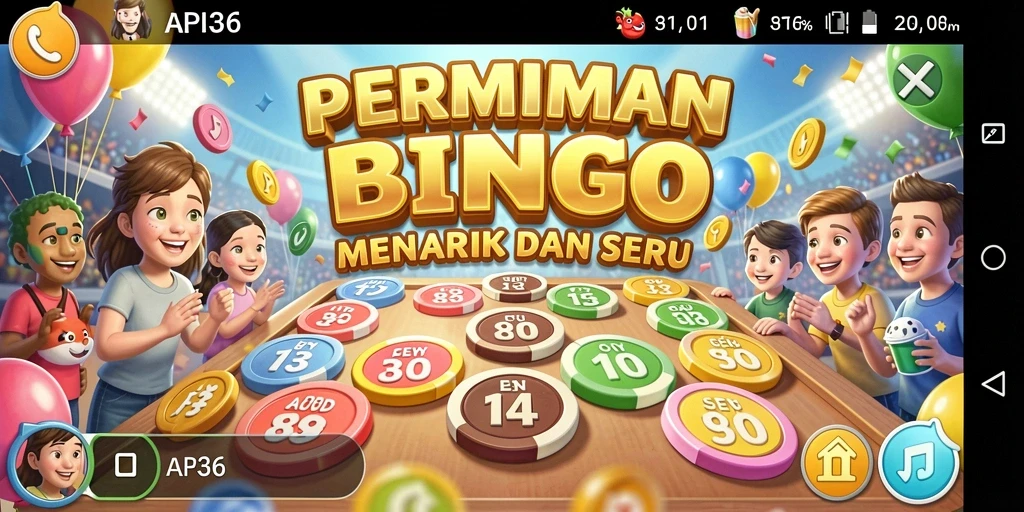 Tampilan screenshot gameplay Bingo yang menarik dan interaktif.