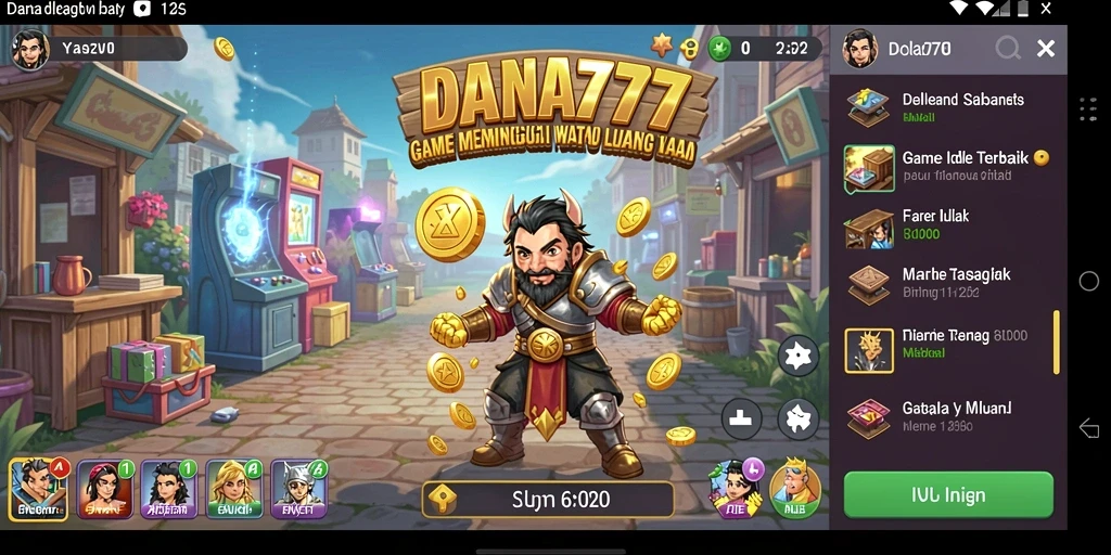 Tampilan gameplay DANA777 yang menakjubkan dan tenang.