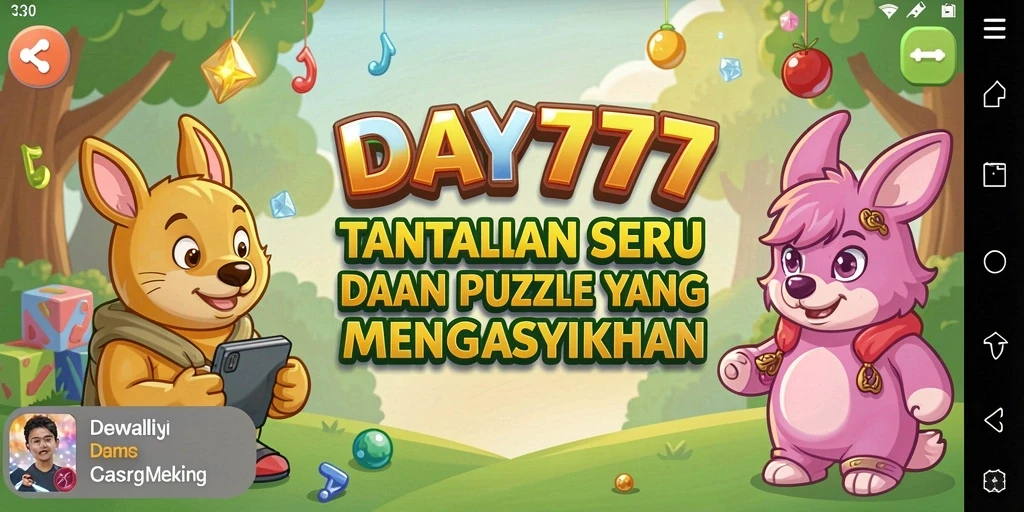 Tampilan gameplay DAY777 dengan serangkaian puzzle menarik.