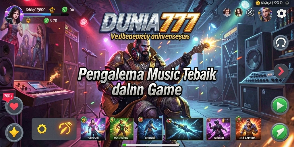 Screenshot gameplay DUNIA777 yang menarik dengan aksi musik seru.