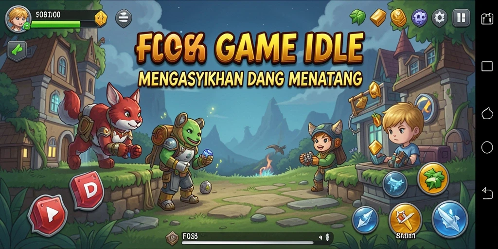 Tampilan gameplay F08 saat mengumpulkan sumber daya secara otomatis.