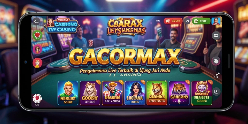 Screenshot utama GACORMAX menampilkan gameplay Live Casino yang interaktif dan mengasyikkan.