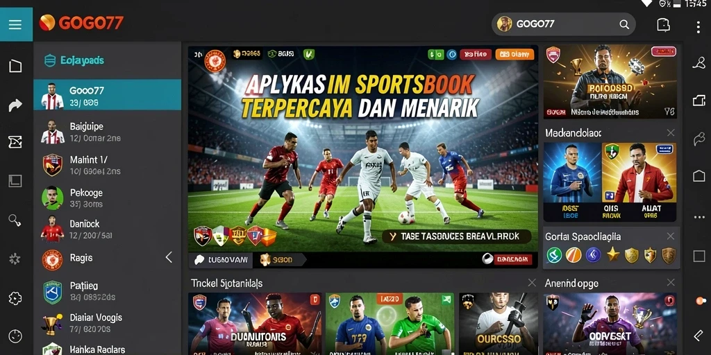 Tampilan gameplay menarik dari aplikasi Sportsbook GOGO77.