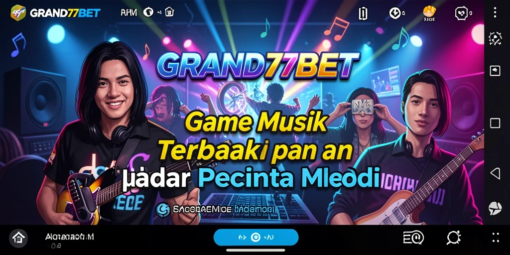 Screenshot gameplay GRAND77BET yang menampilkan tantangan musik yang menegangkan.