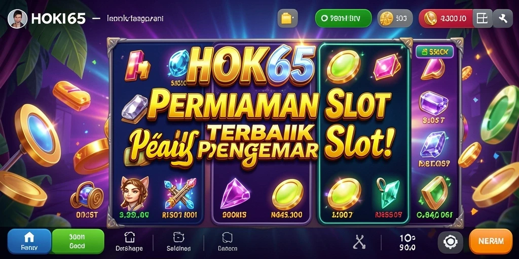Tampilan menarik dari permainan Slot HOKI65 saat dimainkan.