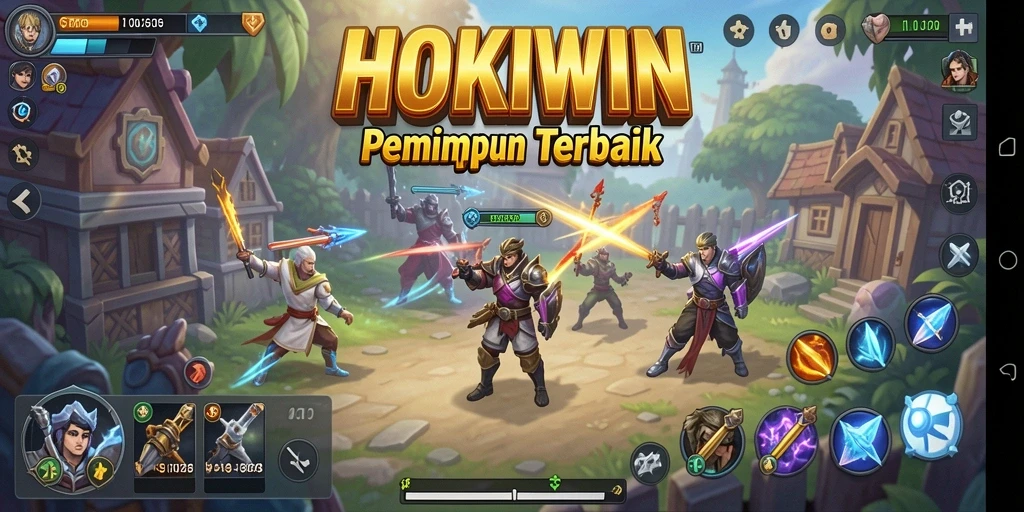 Gameplay HOKIWIN dengan strategi dan pertarungan epik.
