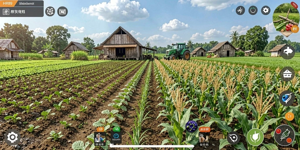 Menampilkan gameplay seru bertani dan berkebun di HR89.