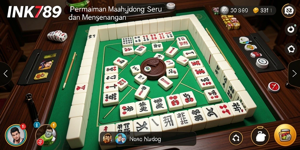 Tangkapan layar utama INK789 menampilkan gameplay Mahjong yang mendebarkan.
