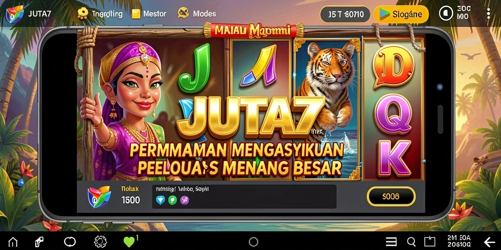 Tampilan screenshot gameplay Slot JUTA7 yang memukau.