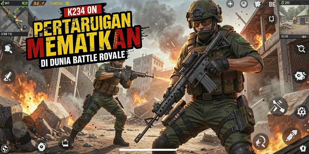 Gameplay penuh aksi dalam K234 dengan para pemain bertempur di medan perang.