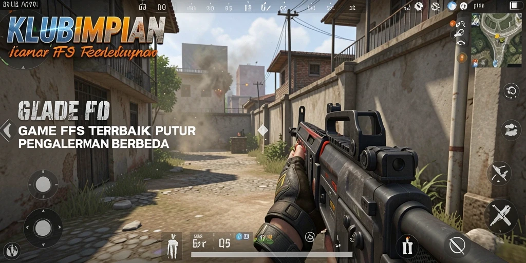 Gameplay KLUBIMPIAN dengan aksi tembak-menembak yang seru dan intens.