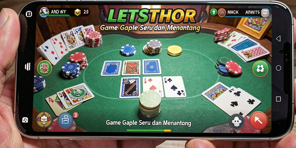 Gameplay menarik dan seru dari LETSTHOR dalam permainan Gaple.