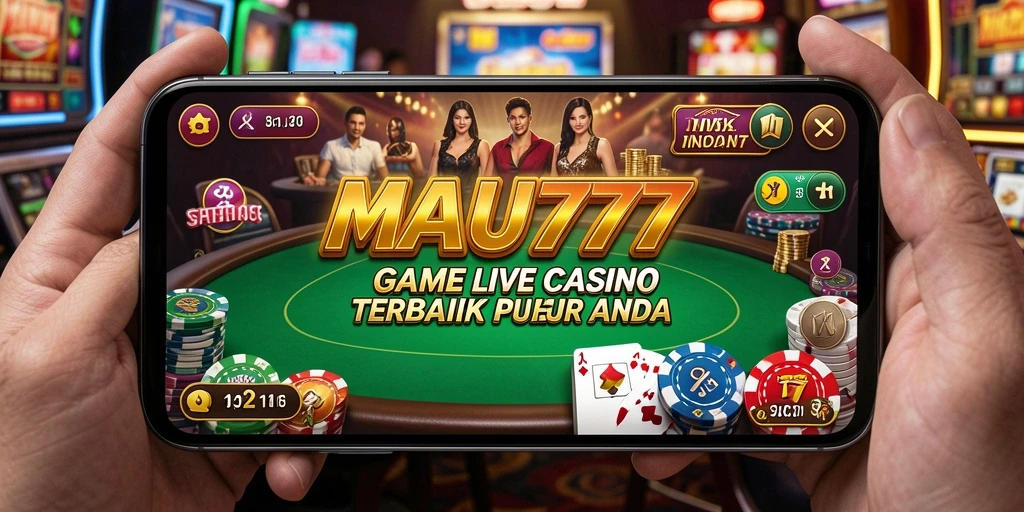Tampilan gameplay Live Casino yang mendebarkan di MAU777.