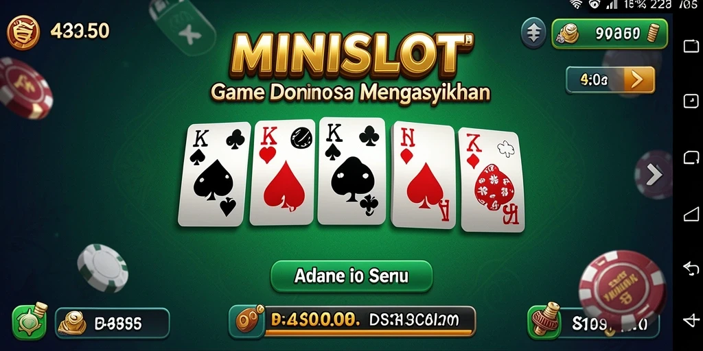 Tampilan menarik gameplay Domino dalam MINISLOT yang mengasyikkan.