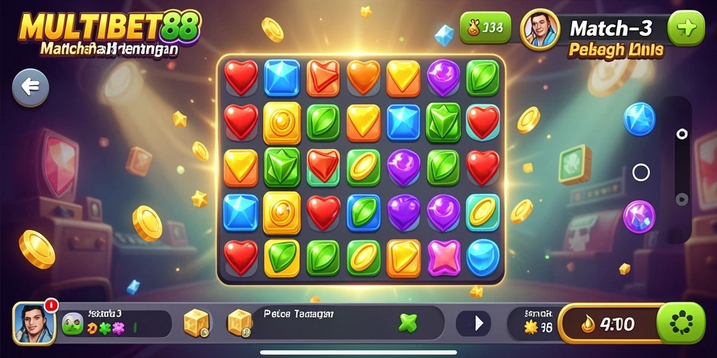 Tampilan gameplay seru dari MULTIBET88 dengan warna-warni cerah.