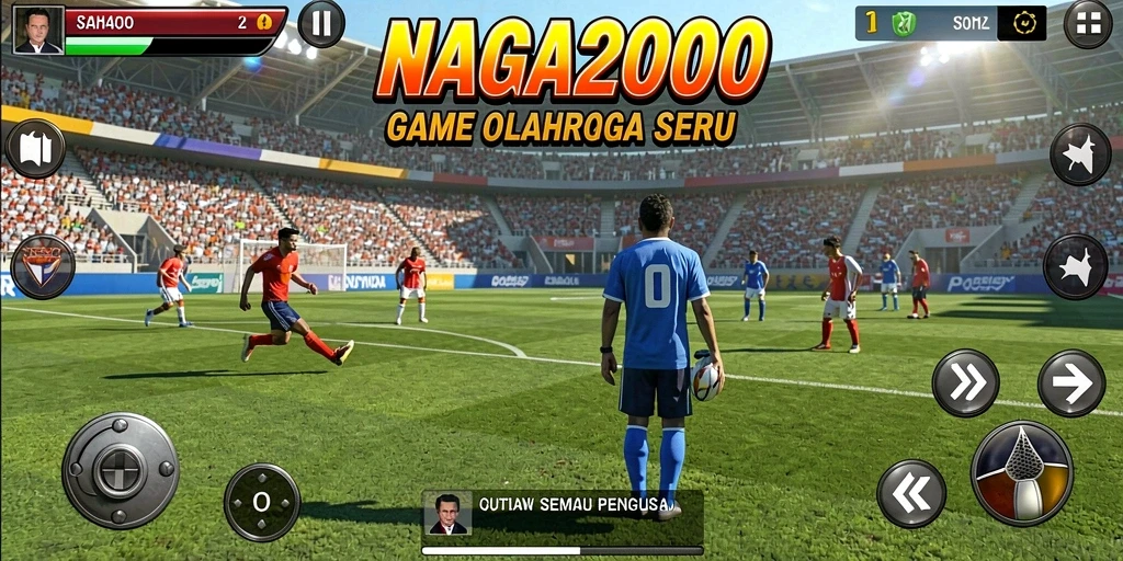 Screenshot gameplay NAGA2000 yang menunjukkan aksi seru olahraga.