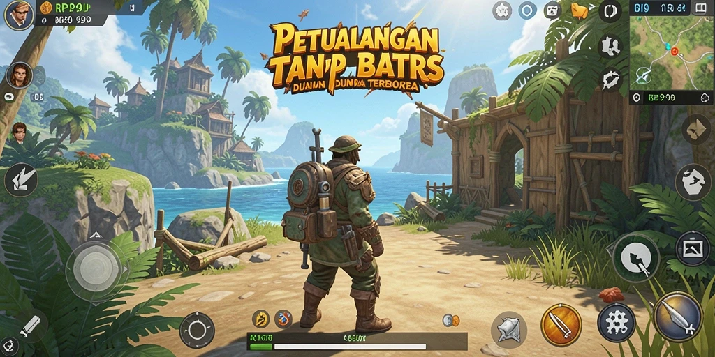 Screenshot gameplay RP99 menampilkan dunia terbuka yang luas dan beragam.