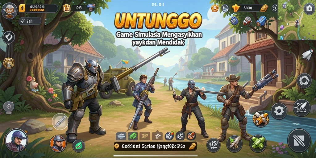 Tampilan gameplay <strong>UNTUNGGO</strong> yang menantang dan edukatif.