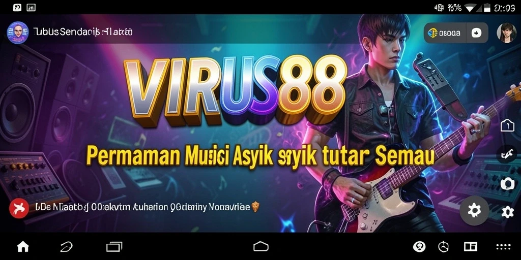 Screenshot gameplay VIRUS88 yang menunjukkan pemain menikmati musik.